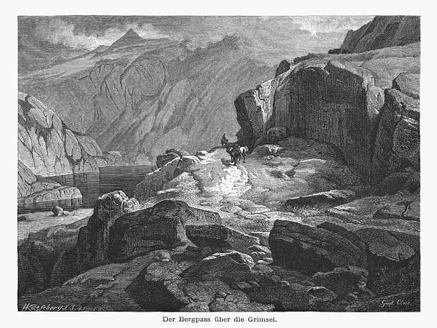 istock Historicel view of the Grimsel Pass, Switzerland, woodcut, published 1876 2218924755
