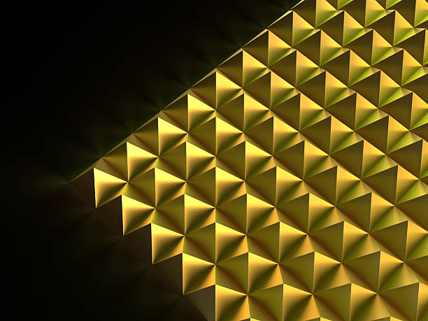 istock 3D illustration of a background filled with pyramids and square pyramids 2218937881