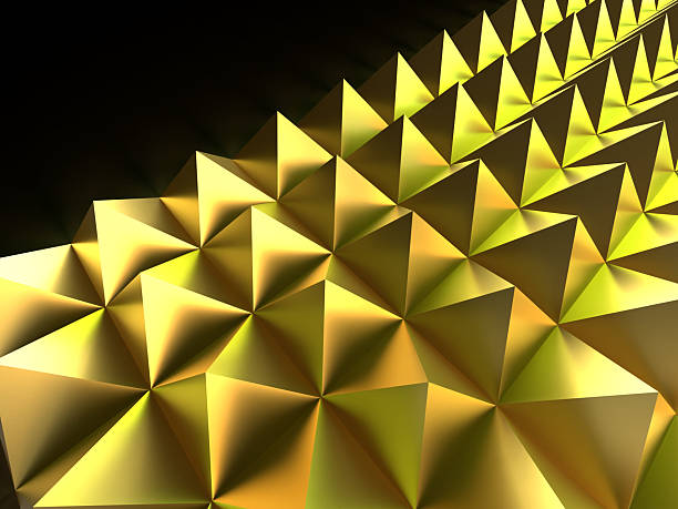 istock 3D illustration of a background filled with pyramids and square pyramids 2218937885