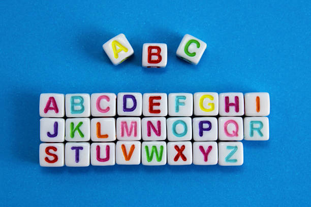 Block Words with Read on a Blue Background