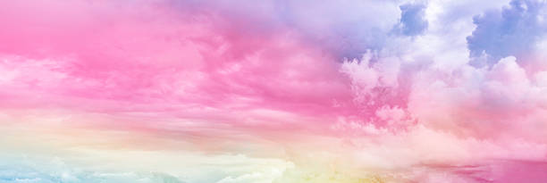 istock Abstract sky with pink and lilac clouds 2218957112