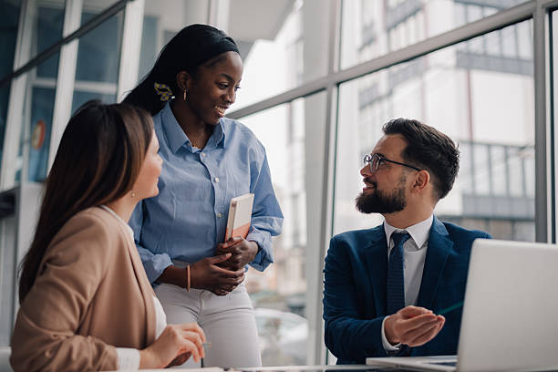 istock Business team discussing a project in modern office 2218957610