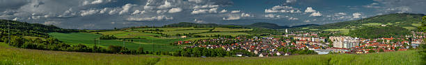 istock Spring color fresh view from hill to town Susice CZ 05 23 2025 2218959415
