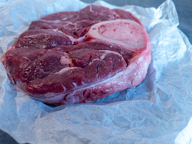 istock Raw Beef Shank with Bone (Osso Buco Cut) on Butcher Paper 2218959818