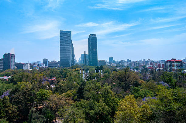 istock Mexico city skyline with skyscrapers and chapultepec park 2218964933
