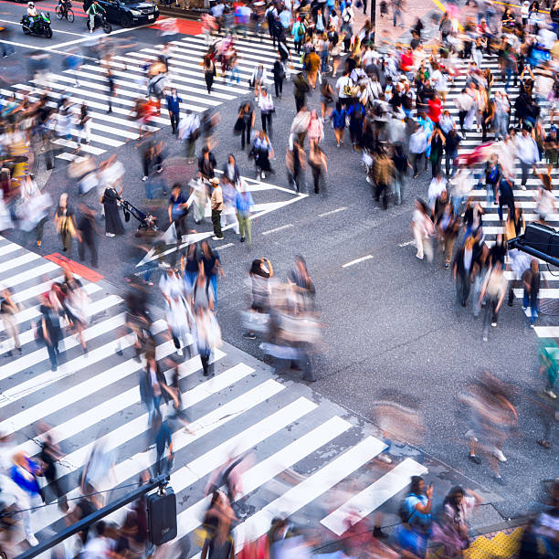 istock Blurred Crowd Crossing at Shibuya Scramble, Tokyo 2218967910