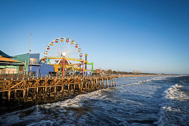 istock Santa Monica Pier and Pacific Coastline in Bright Afternoon Light 2218968226