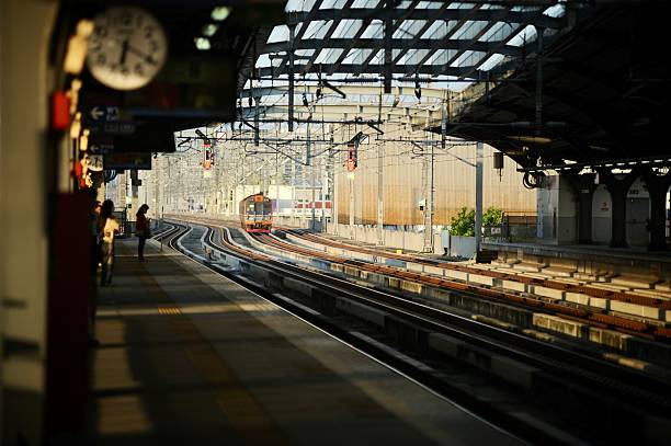 istock Railway infrastructure with aged concrete and steel. 2218985718