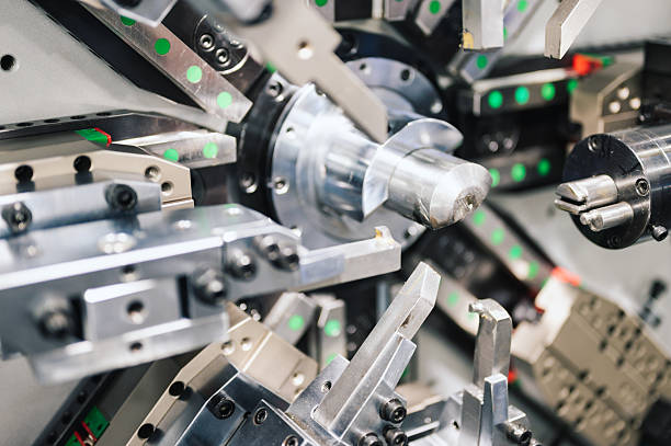 istock automated high-speed manufacturing process using robotics and smart machinery  automation system with ai technology working on electronic assembly in advanced factory 2218989066