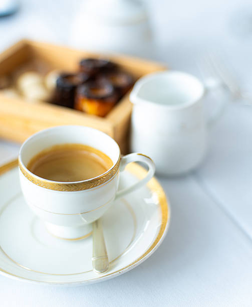 Espresso in Fine China with French Pastries