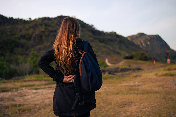 Woman nature hiking
