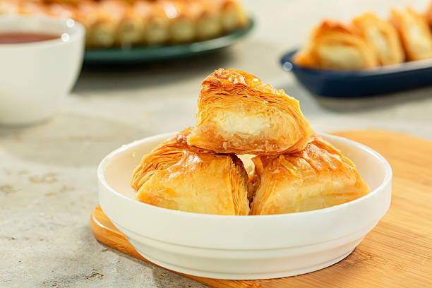 istock Arabic Middle Eastern dessert, cream baklava 2218996132