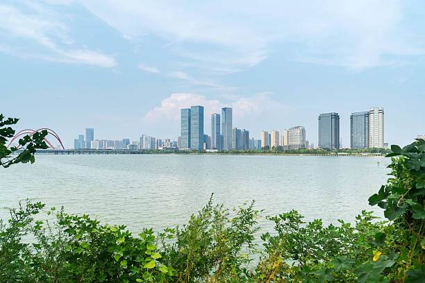 istock Lakeside modern office building in China 2219001905