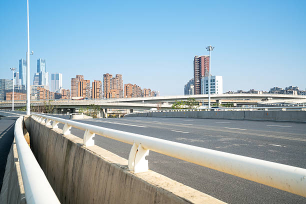 istock Highway overpass modern city skyline background 2219001967