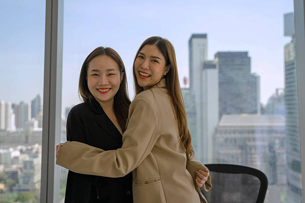 istock Female white collar worker is working at high rise office building. 2219009421
