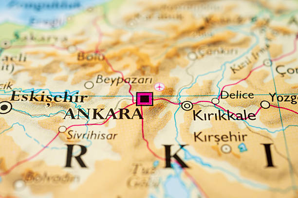 istock Map showing detailed region around Ankara Turkey.. 2219011240