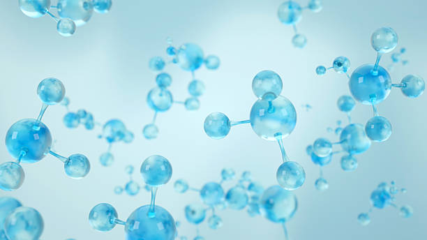 istock Skincare or perfume technology essence element. Ammonia or NH3 molecule, Nitrogen trichloride or NCl3 molecule, nitrogen trifluoride or NF3 molecule 2219011984