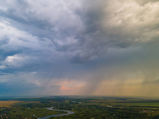 istock Aerial view of the river landscape reflection 2219016173