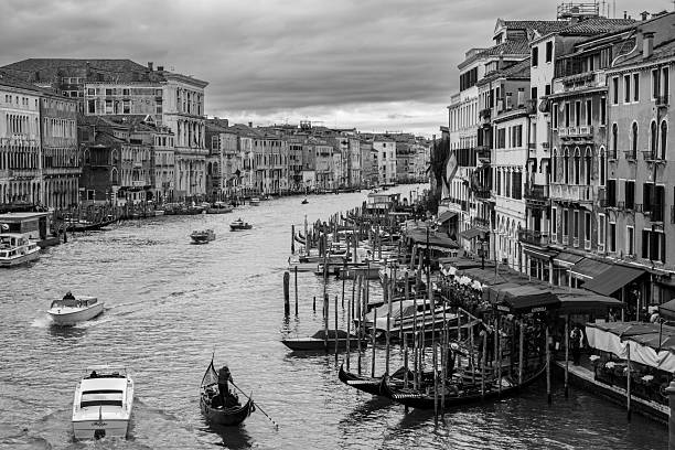istock Venice Grand Canal Black and White Scene 2219016554