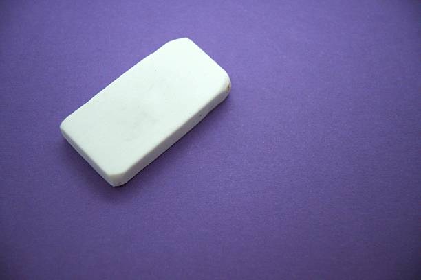 Eraser on yellow background