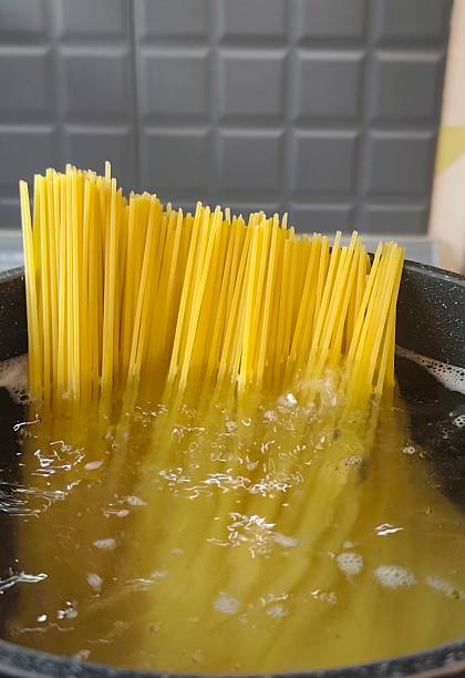 istock Preparation of spaghetti, boiling water 2219031661