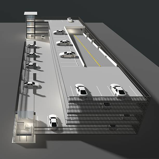 istock 3D illustration of parking facility 2219033862