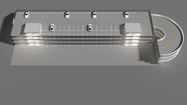istock 3D illustration of parking facility 2219033945