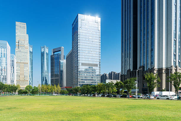 istock city park with modern building background in shanghai 2219040600