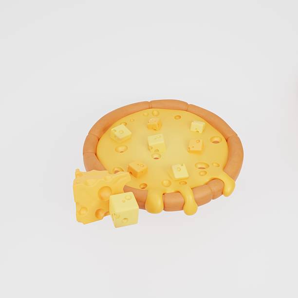 istock 3d icon of cheese pizza. 2219043410