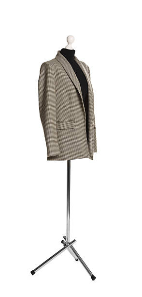 istock Female mannequin with stylish jacket isolated on white 2219048353