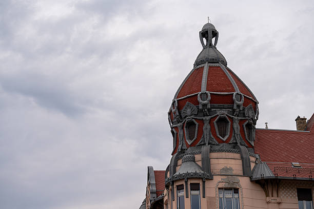 Szeged, Hungary - July 20, 2024: Ornate dome crowning Szeged's Ungar-Mayer architectural gem