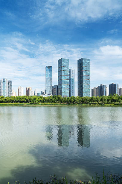 istock Lakeside modern office building in China 2219051191