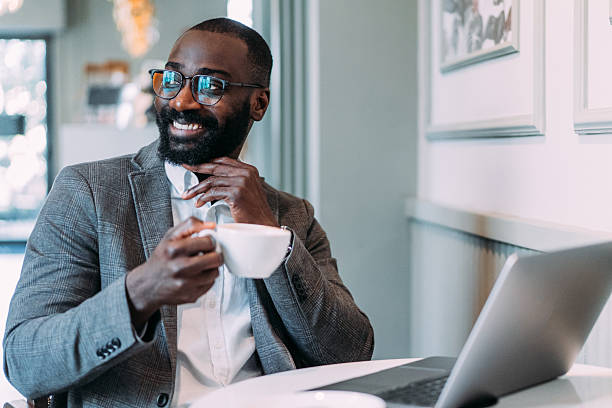 istock Businessman working in cafe. 2219053123