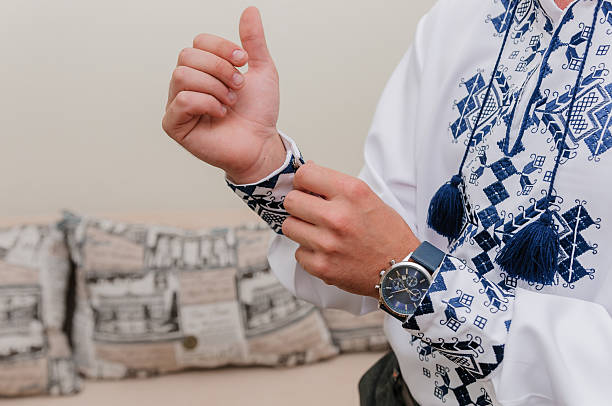 istock Traditional Ukrainian Attire with Modern Accessories 2219063890