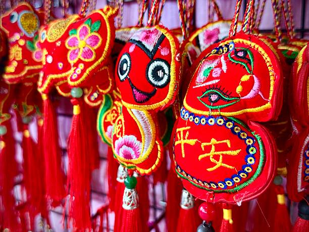Close-up of Chinese design hang ornament and decoration with \