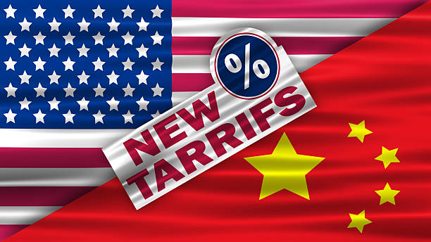 istock new tariffs sign on waving usa and China flag 2219068473