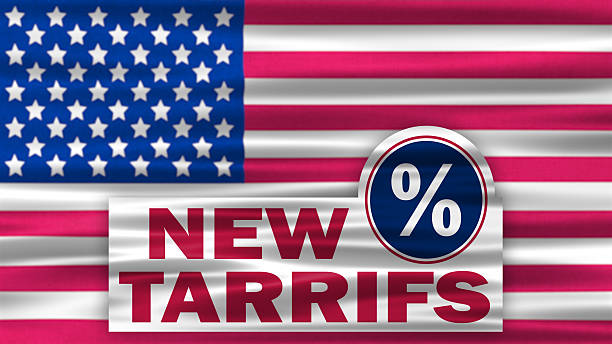 istock new tariffs word with persentage sign on waving usa flag 2219068692