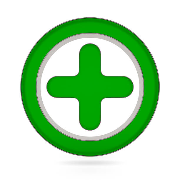 Sign plus on white background. isolated 3D illustration