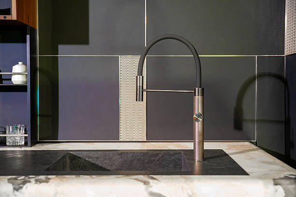 istock Modern kitchen faucet with flexible spout 2219080844