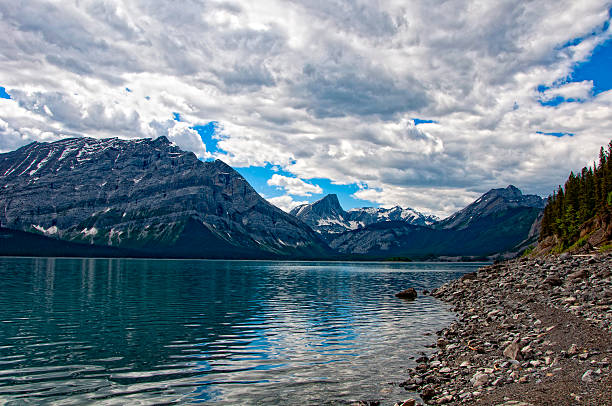 Kananaskis Lake. Canada.Alberta.6 July 2024.Lake in the Rocky Mountains of Canada.