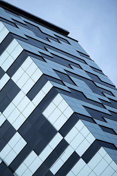 istock Futuristic High-Pressure Laminate (HPL) Facade in Black and White 2219092953