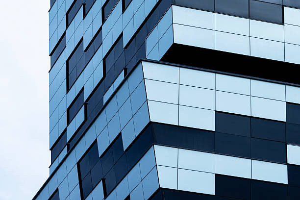 istock Futuristic High-Pressure Laminate (HPL) Facade in Black and White 2219093016