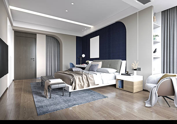 istock 3d render of luxury hotel room 2219093969