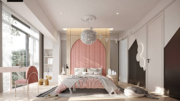 istock 3d render of luxury hotel room 2219093970