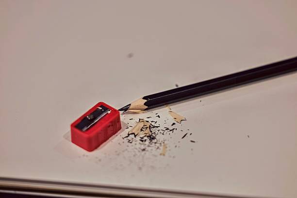 istock Sketchbook with Pencil, Sharpener, and Shavings Creative Workspace 2219104613