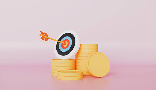 istock Stack coins and target planning, Business financial growth and saving investment education concept 2219105231