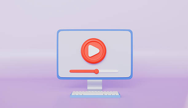 istock Live digital stream multimedia player, Video streaming in browser on PC, Video media concept 2219105257