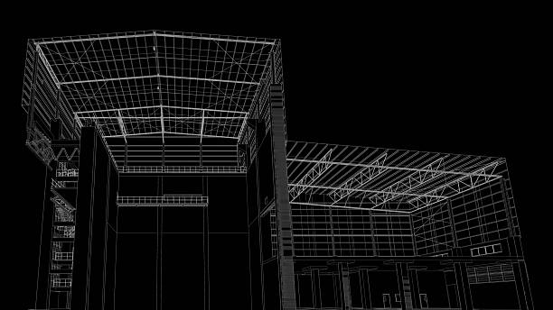 3D illustration of building structure
