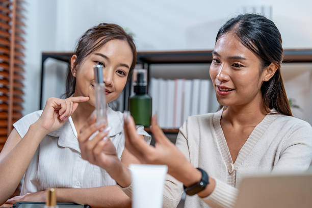istock Creating effective cosmetic packaging is essential for marketing and planning successful products. two women are engaged in discussion about design and features of packaging 2219119954