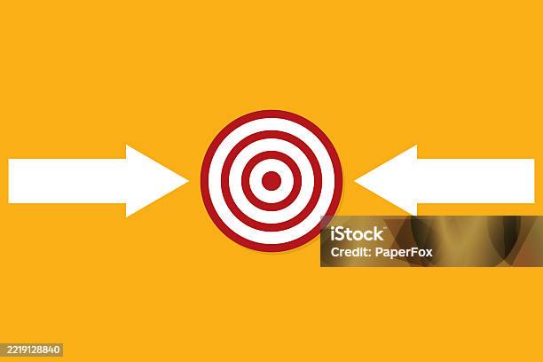Target Same Goal One Target Same Goals Stock Illustration - Download Image Now ...
